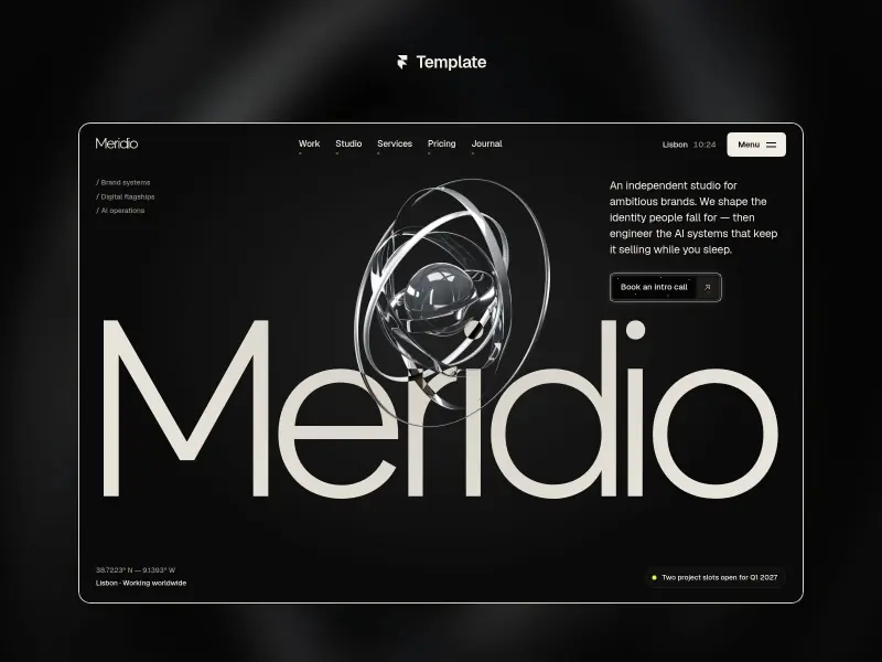 Meridio, Framer template