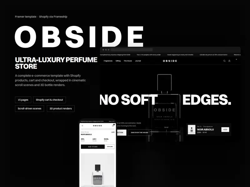 Obside, Framer template