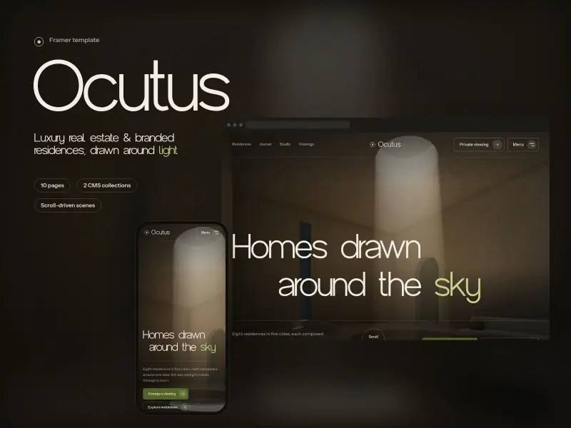 Ocutus, Framer template