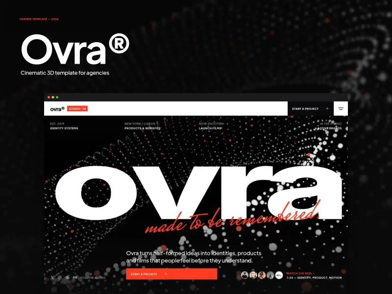 Ovra, Framer template