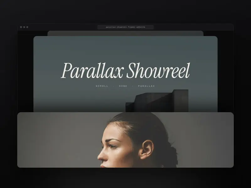 Parallax Showreel, Framer component